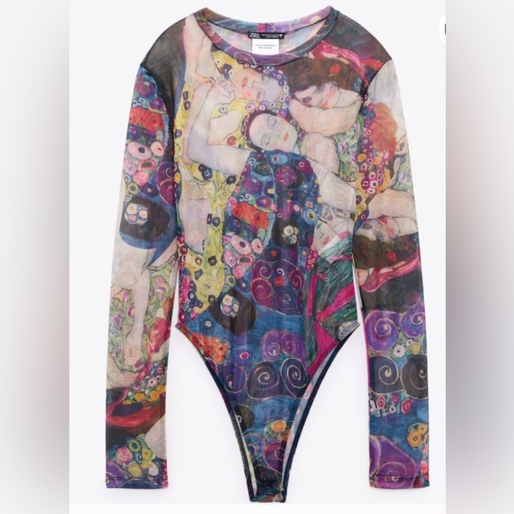 Vibrant Artistic Print Long Sleeve Women's Top